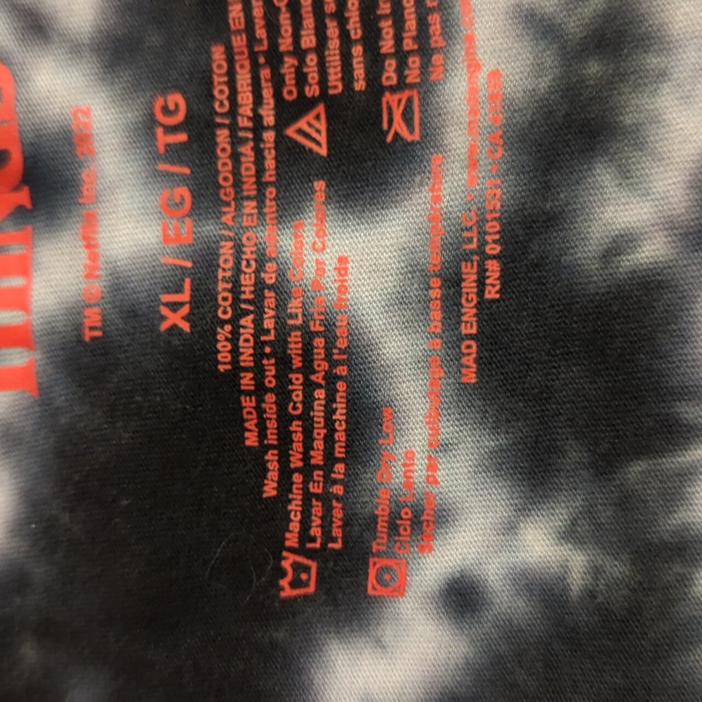 Stranger Things Black Tie Dye Tank Top Men's XL Netflix - Picture 7 of 9